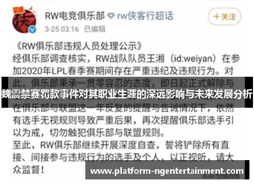 魏震禁赛罚款事件对其职业生涯的深远影响与未来发展分析